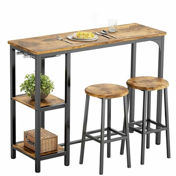 Komplet barowy stół 120 cm i 2 stołki Bealife, stan: nowy