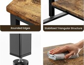 Bealife zestaw barowy stół 120 cm i 2 stołki – industrialny, retro – zdjęcie 4