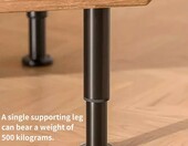 ANBEEISS regulowane nóżki meblowe 12–18 cm – 4 szt., czarne, stal – zdjęcie 5