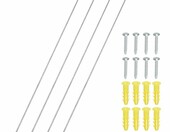 PATIKIL ogranicznik kąta otwarcia drzwi szafki 20 cm – linka stalowa, 4 szt. – zdjęcie 1