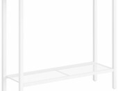 HOOBRO stolik konsolowy 75 cm z półką – wąska konsola do przedpokoju, biała – zdjęcie 1