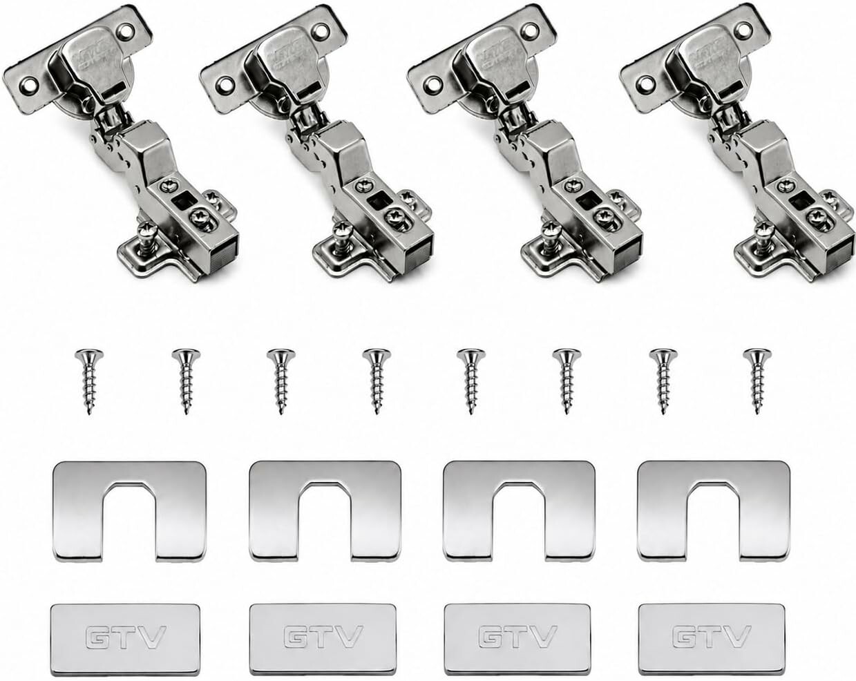 GTV zawiasy meblowe ECHC Soft-Close, wpuszczane, Clip-on – 4 szt.