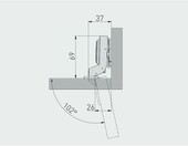 GTV zawiasy meblowe ECHC Soft-Close, wpuszczane, Clip-on – 4 szt. – zdjęcie 4