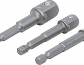 BGS Diy 8204 – zestaw 3 adapterów do wiertarek, chwyt sześciokątny 1/4 cala – zdjęcie 2