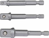BGS Diy 8204 – zestaw 3 adapterów do wiertarek, chwyt sześciokątny 1/4 cala – zdjęcie 3