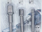 BGS Diy 8204 – zestaw 3 adapterów do wiertarek, chwyt sześciokątny 1/4 cala – zdjęcie 4