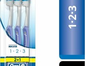 Oral-B 1-2-3 Classic Care – manualne szczoteczki do zębów, średnie, 3 sztuki – zdjęcie 2