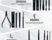 Leipple 16 w 1 – zestaw do manicure i pedicure w etui, stal nierdzewna, czarny – zdjęcie 3