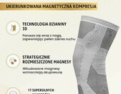 MagnetRX MKS02M – magnetyczne opaski kompresyjne na kolana, 2 sztuki, rozmiar M – zdjęcie 3