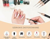 ZEOHBETY zestaw 5 pędzelków do zdobienia paznokci – liner nail art, czarny – zdjęcie 5
