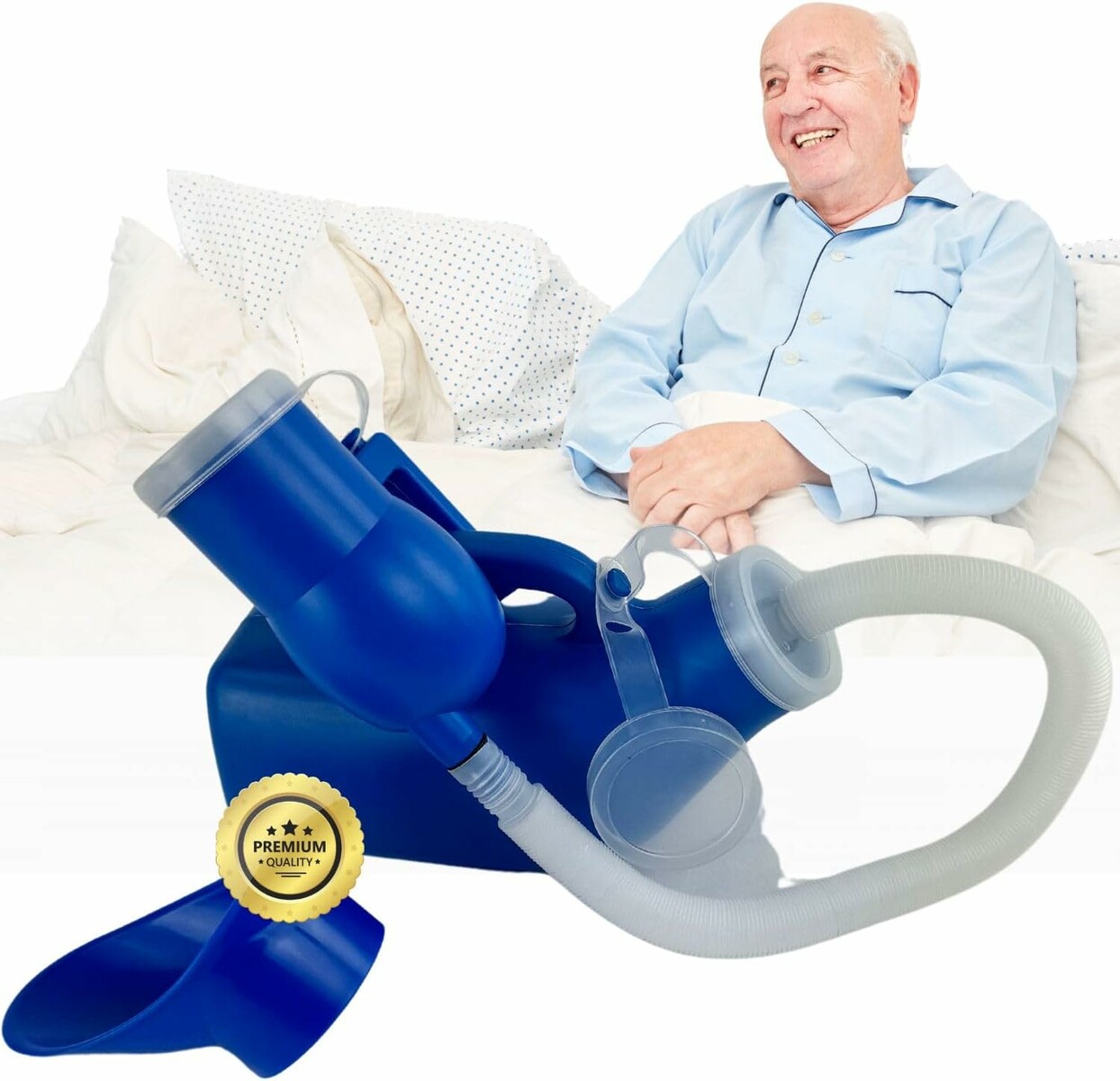 OrtoPrime OP347 – kaczka sanitarna unisex 1200 ml z nakładką i wężem