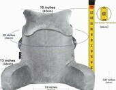 SLIGUY MS-20241009 – poduszka z oparciem pod plecy do łóżka, jasnoszara – zdjęcie 2
