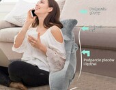 SLIGUY MS-20241009 – poduszka z oparciem pod plecy do łóżka, jasnoszara – zdjęcie 5