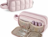 Luxja etui na lakiery do paznokci i akcesoria manicure, 12–18 butelek, różowe – zdjęcie 1