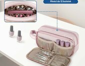 Luxja etui na lakiery do paznokci i akcesoria manicure, 12–18 butelek, różowe – zdjęcie 2