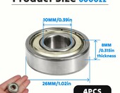 RowGlow 6000ZZ – 4 łożyska kulkowe 10x26x8 mm do maszyn i narzędzi – zdjęcie 2