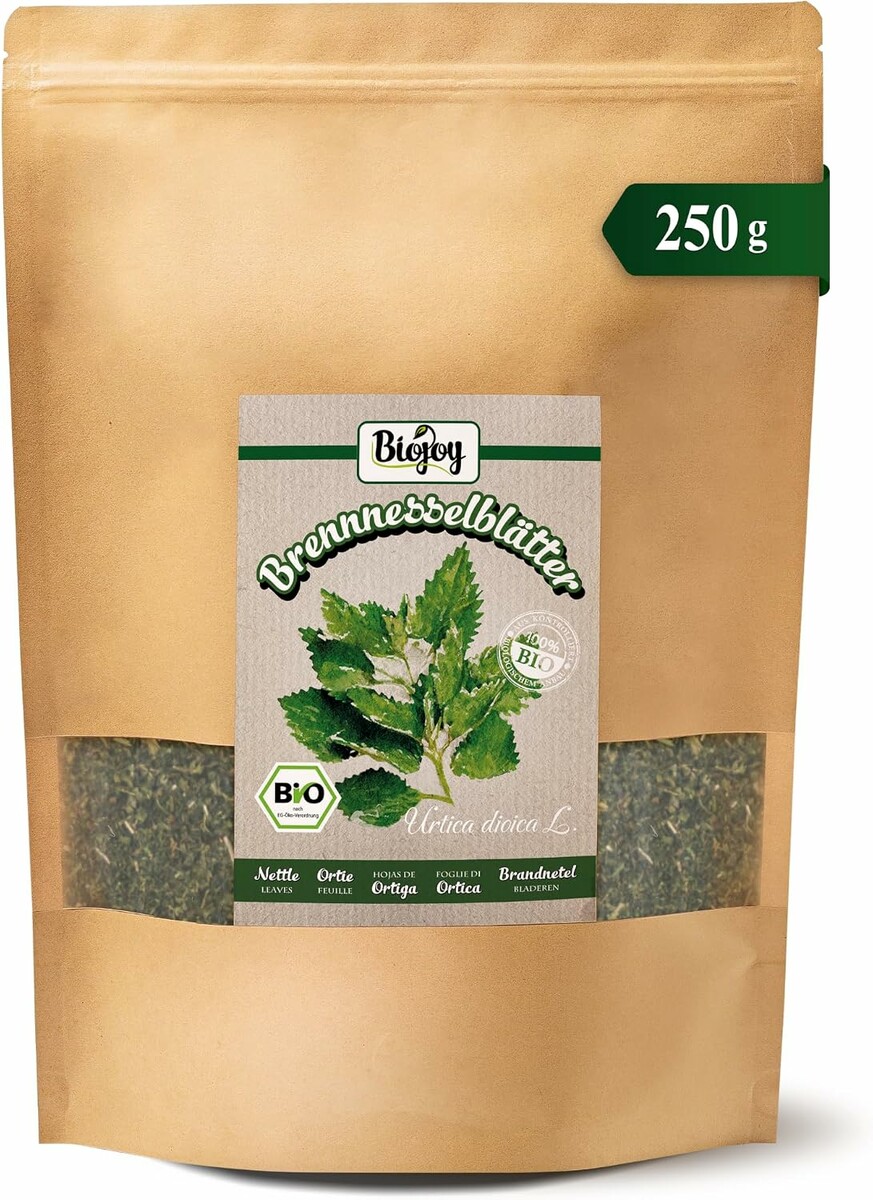 Biojoy BIO liście pokrzywy suszone 250 g – zioło na herbatę