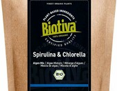 Biotiva Chlorella i Spirulina BIO w proszku 100 g – mieszanka alg, wegańska – zdjęcie 1