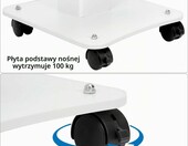 QWORK WD11203 wózek kosmetyczny na kółkach – metalowy, do salonu piękności – zdjęcie 3