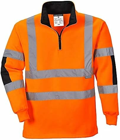 Portwest B308 Xenon – bluza robocza rugby z długim rękawem, pomarańczowa