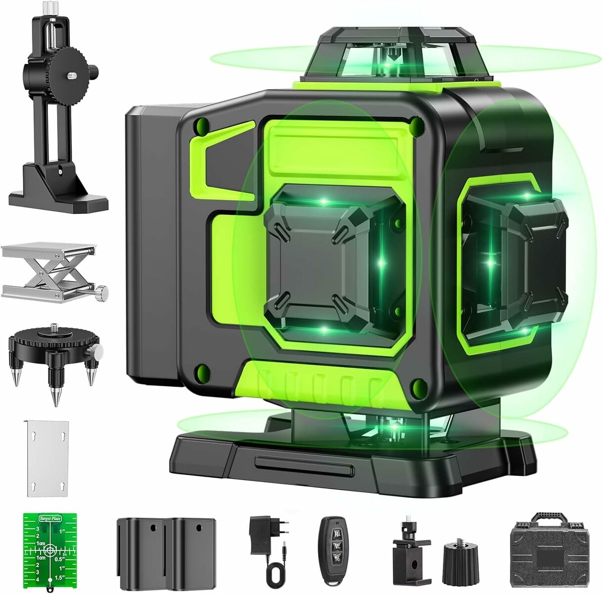karzu GA-5 – niwelator laserowy krzyżowy 4D, 16 linii, zielona wiązka
