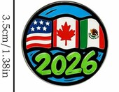 ZENRUIMING zestaw 3 przypinek piłkarskich 2026 – odznaki kibica USA, Kanada, Meksyk – zdjęcie 2