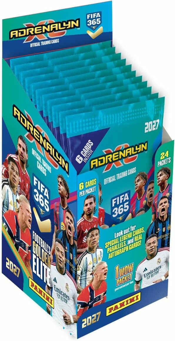 Panini FIFA 365 Adrenalyn XL 2027 – karty piłkarskie, pudełko 24 saszetki
