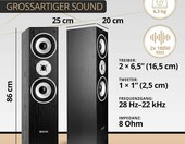 Bennett & Ross Radiant – para kolumn głośnikowych podłogowych 3-drożnych, czarne – zdjęcie 3