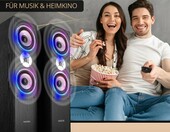 Bennett & Ross Radiant – para kolumn głośnikowych podłogowych 3-drożnych, czarne – zdjęcie 4