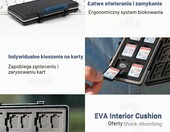 JJC JCR-SDMSD36 – wodoszczelne etui na 36 kart pamięci SD i microSD, czarne – zdjęcie 5