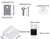 Youmile BT136-600E – zestaw 20 triaków 4 A / 600 V TO-220 z radiatorami – zdjęcie 3