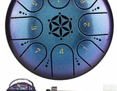 Rayzm TD5 – stalowy bęben językowy 13 cm, 8 nut C-dur, niebieski – zdjęcie 1