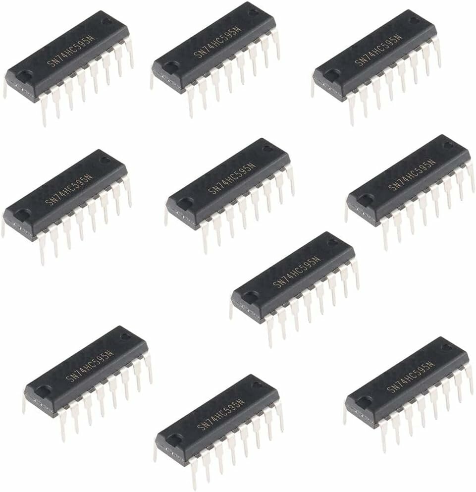 Batum SN74HC595N – 10 szt. 8-bitowych rejestrów przesuwnych DIP-16