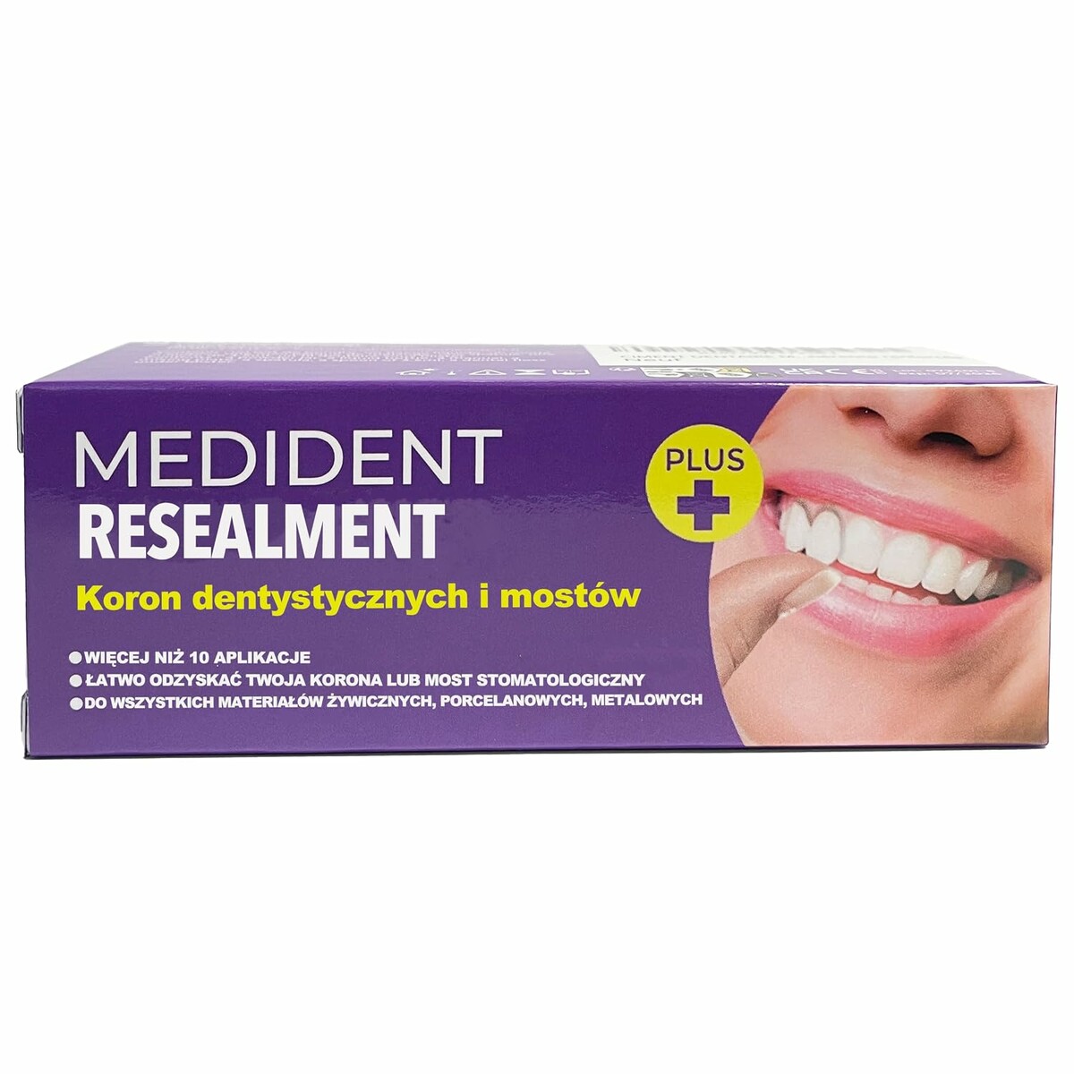 Medident Resealment Plus – cement do mocowania koron i mostów, proszek z płynem 5 ml