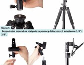 LENS-AID LA-RC – uchwyt na statyw do blendy i teł, aluminiowy zacisk – zdjęcie 5