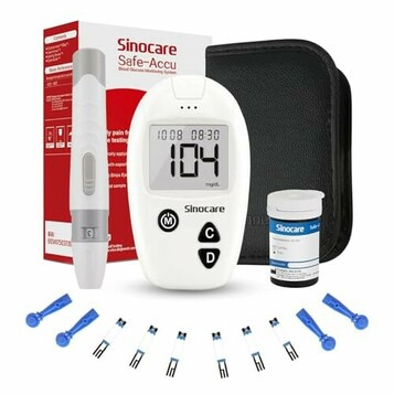 Glukometr z 25 paskami i 25 lancetami sinocare – stan: nowy