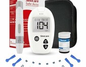 sinocare Safe-Accu – glukometr z 25 paskami i 25 lancetami, mg/dL – zdjęcie 1