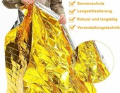 HENGBIRD – koce ratunkowe NRC 210 x 130 cm, złoto-srebrne, 10 sztuk – zdjęcie 5