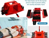 SGKOMN 3D2E6080 – składane nosze ratownicze z deską ortopedyczną i stabilizatorem głowy – zdjęcie 4