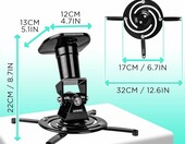 Duronic PB01XB – uchwyt sufitowy i ścienny do projektora, do 10 kg – zdjęcie 2