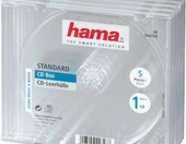 Hama 00044748 – 5 przezroczystych pudełek CD-Box na płyty CD/CD-ROM – zdjęcie 1