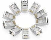 UGREEN wtyki RJ45 Cat6 ekranowane 8P8C – pozłacane złącza zaciskane, 10 szt. – zdjęcie 1
