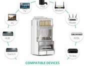 UGREEN wtyki RJ45 Cat6 ekranowane 8P8C – pozłacane złącza zaciskane, 10 szt. – zdjęcie 2