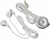 OSTENT – słuchawki douszne z pilotem do Sony PSP 1000, białe – zdjęcie 2