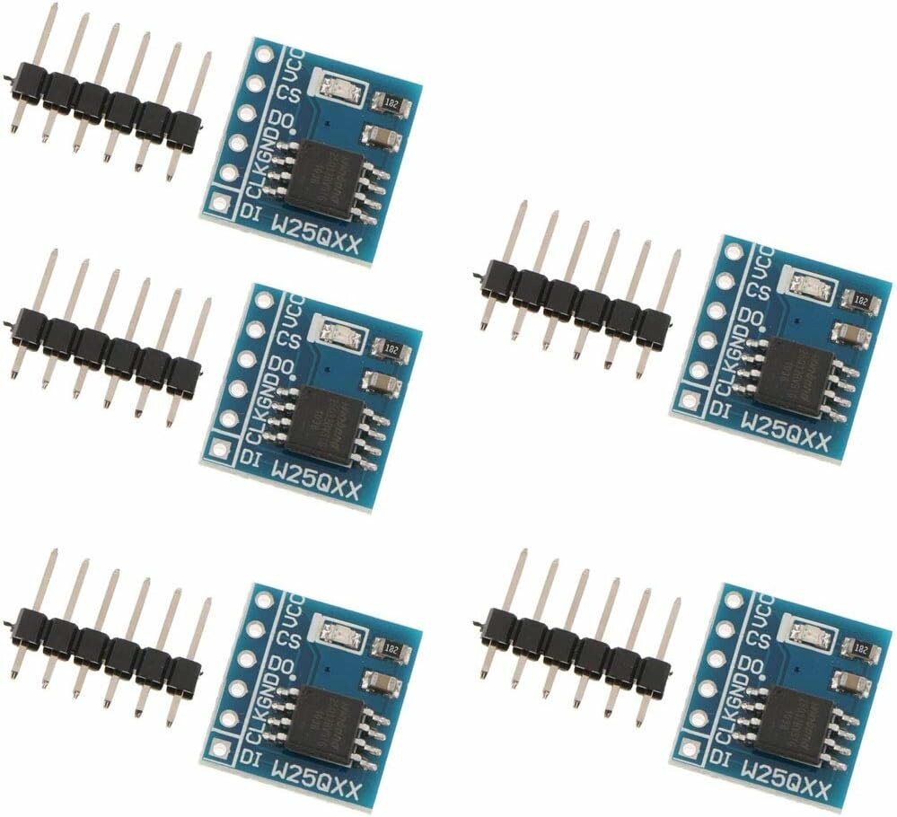 DollaTek W25Q64 – układ pamięci flash SPI 64 Mbit (8 MB), 5 szt.