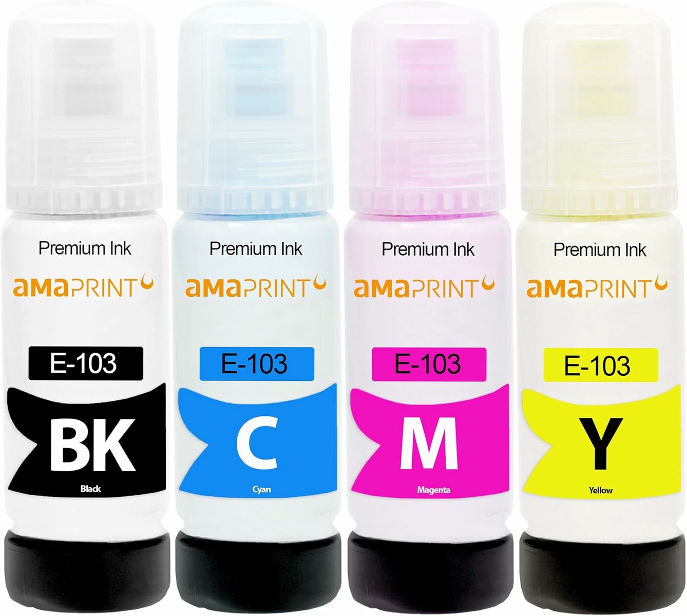 Amaprint tusz w butelkach zamiennik Epson 103 – 4 kolory po 70 ml do EcoTank