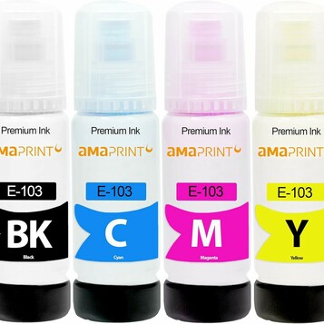 Tusz w butelkach zamiennik Epson 103 Amaprint – stan: nowy