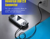 Wigearss – kabel ładujący USB do Sony PSP 1000/2000/3000/E1000, 1 m – zdjęcie 4