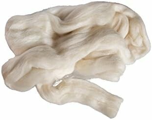 Rayher czesanka wełniana do filcowania 50 g – biała, 100% owcza wełna