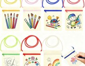 qxayxa płócienne torebki do malowania DIY, 7 szt., 17 x 13 cm – zdjęcie 1